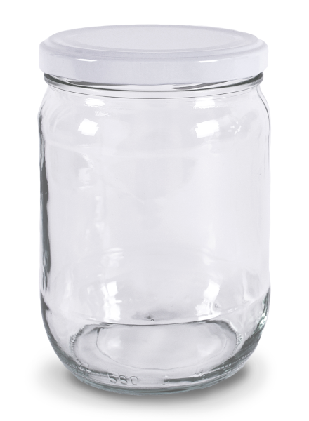 Joghurt - Quarkglas | 550 ml | 48 Stk. inkl Deckel WEISS